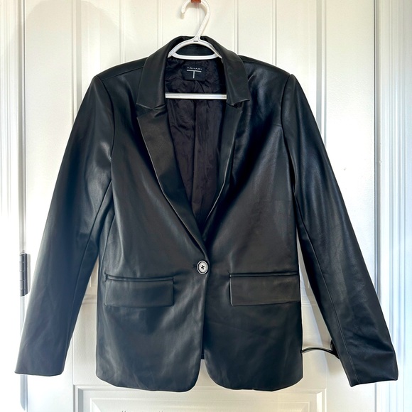 Tahari Faux Leather Jacket - Picture 1 of 5